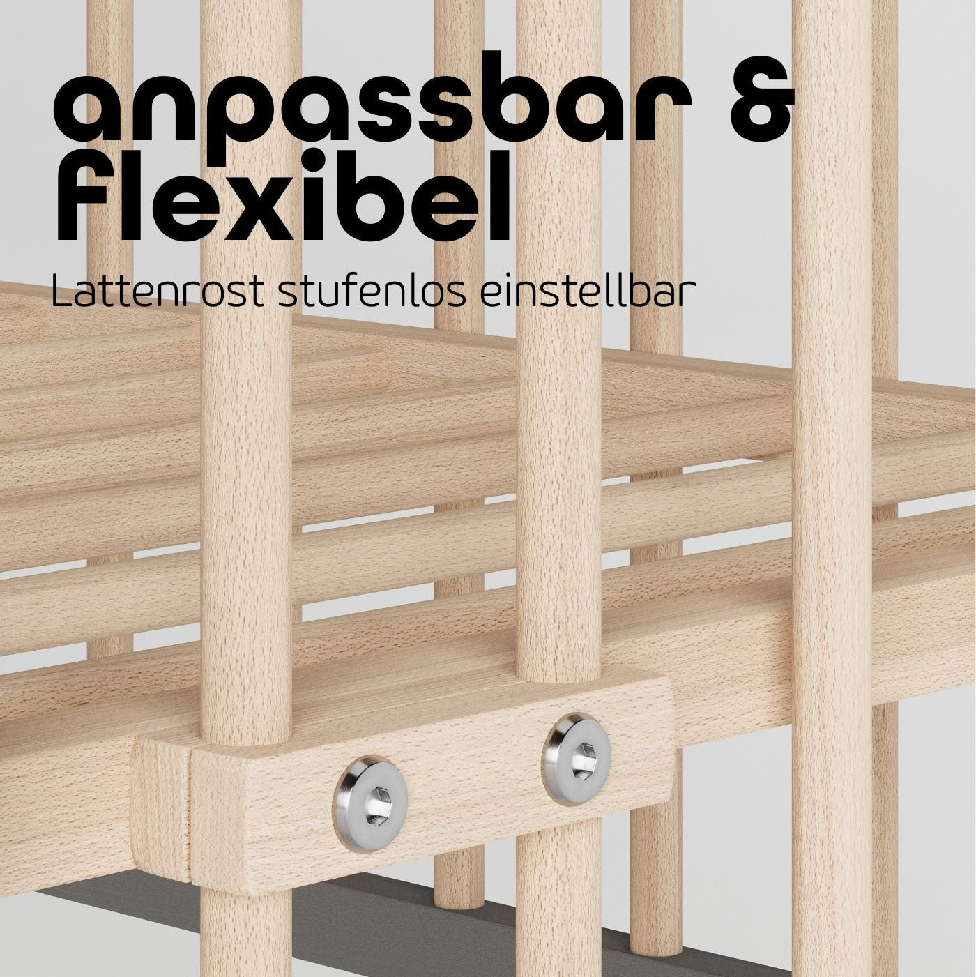 Saemann Beistellbett grau natur