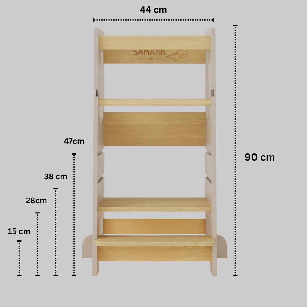 Learning Tower “Steppy” – Discover & Learn at Eye Level – Sahara/Natural