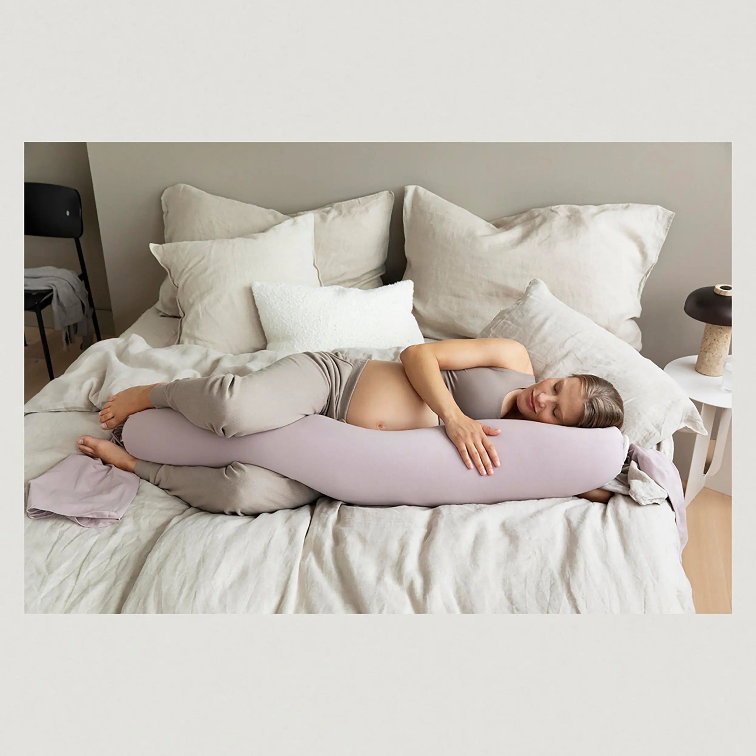 Comfortable pregnancy and nursing pillow from bbhugme for relaxed breastfeeding and sleeping