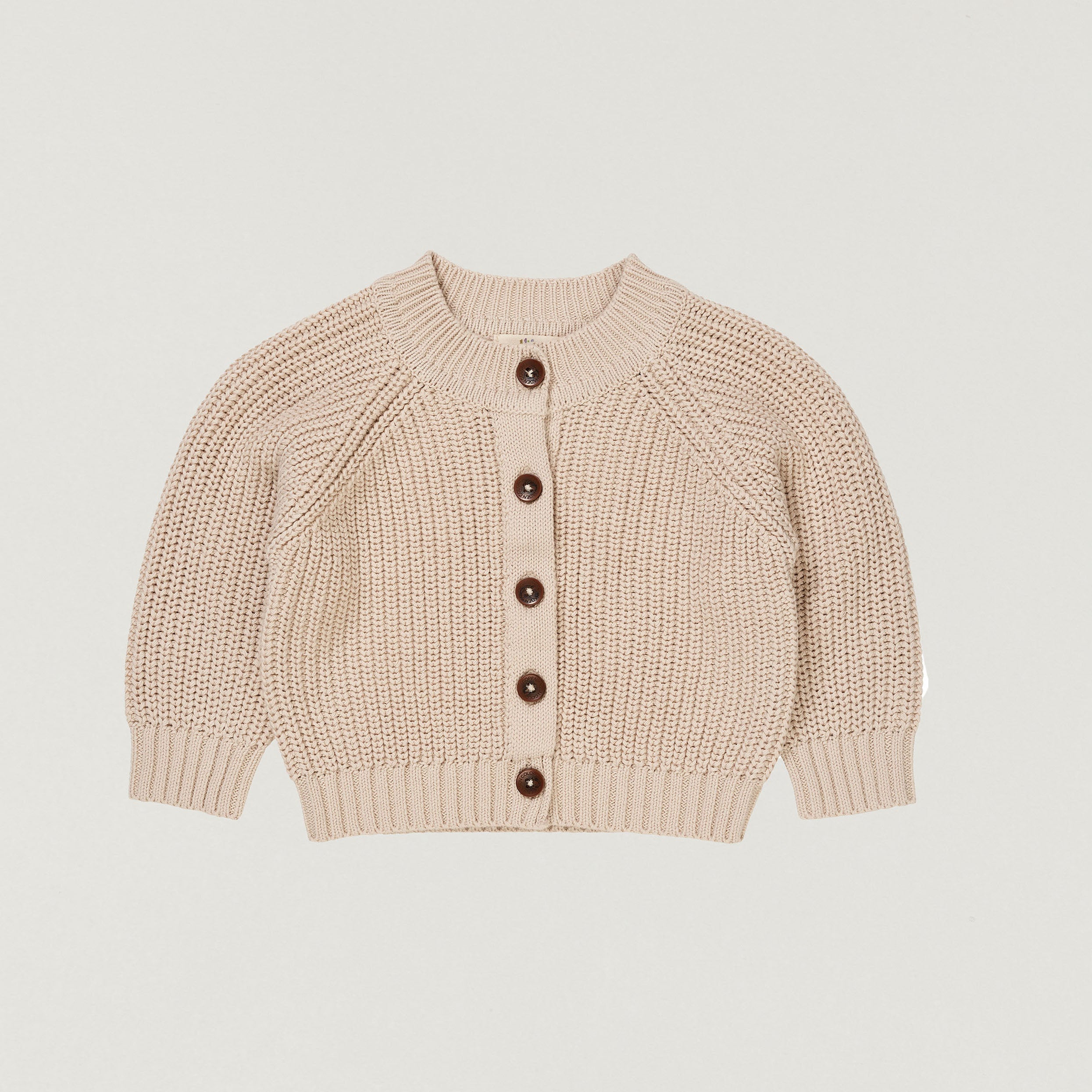 Knitted rib cardigan cotton