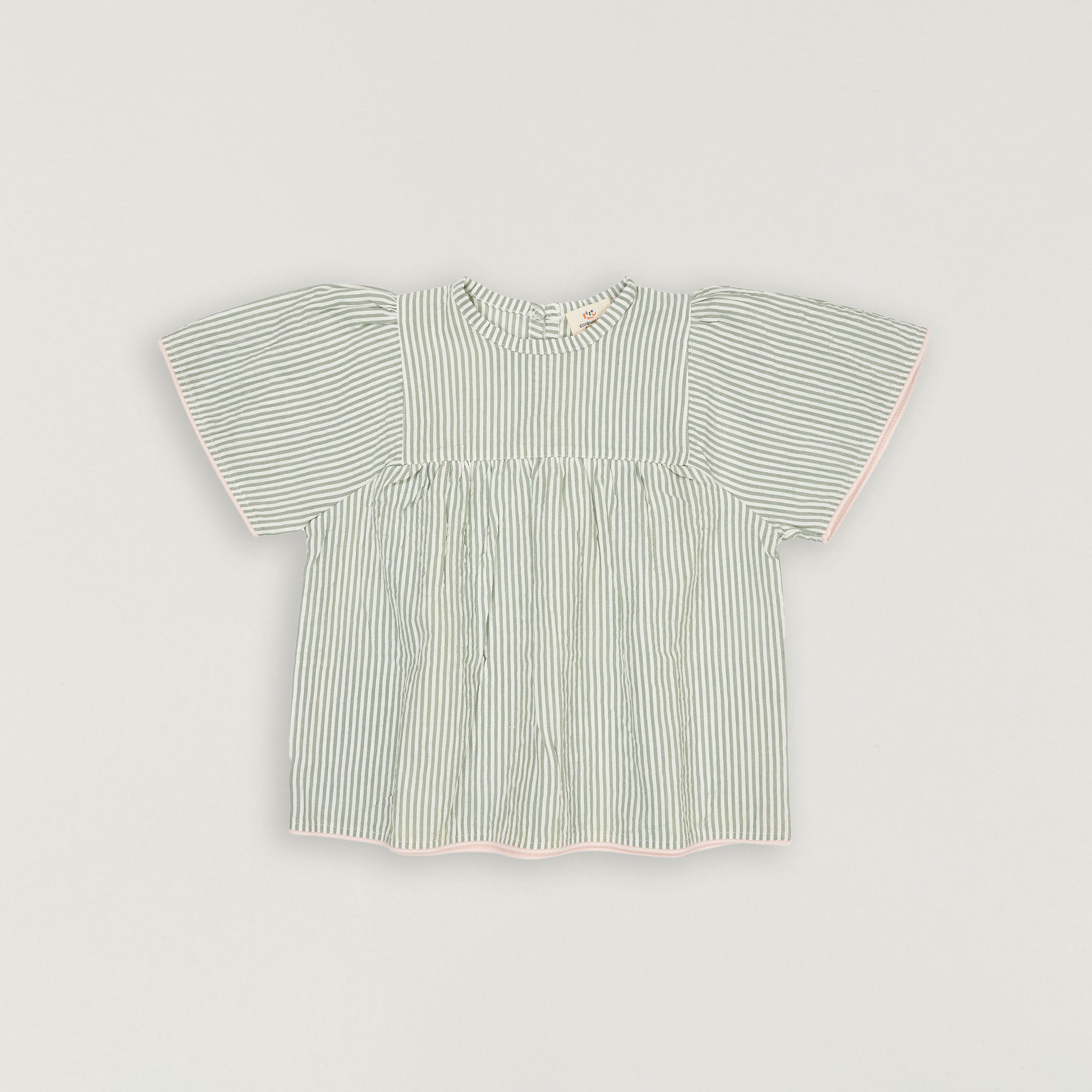 Seersucker blouse with stripes