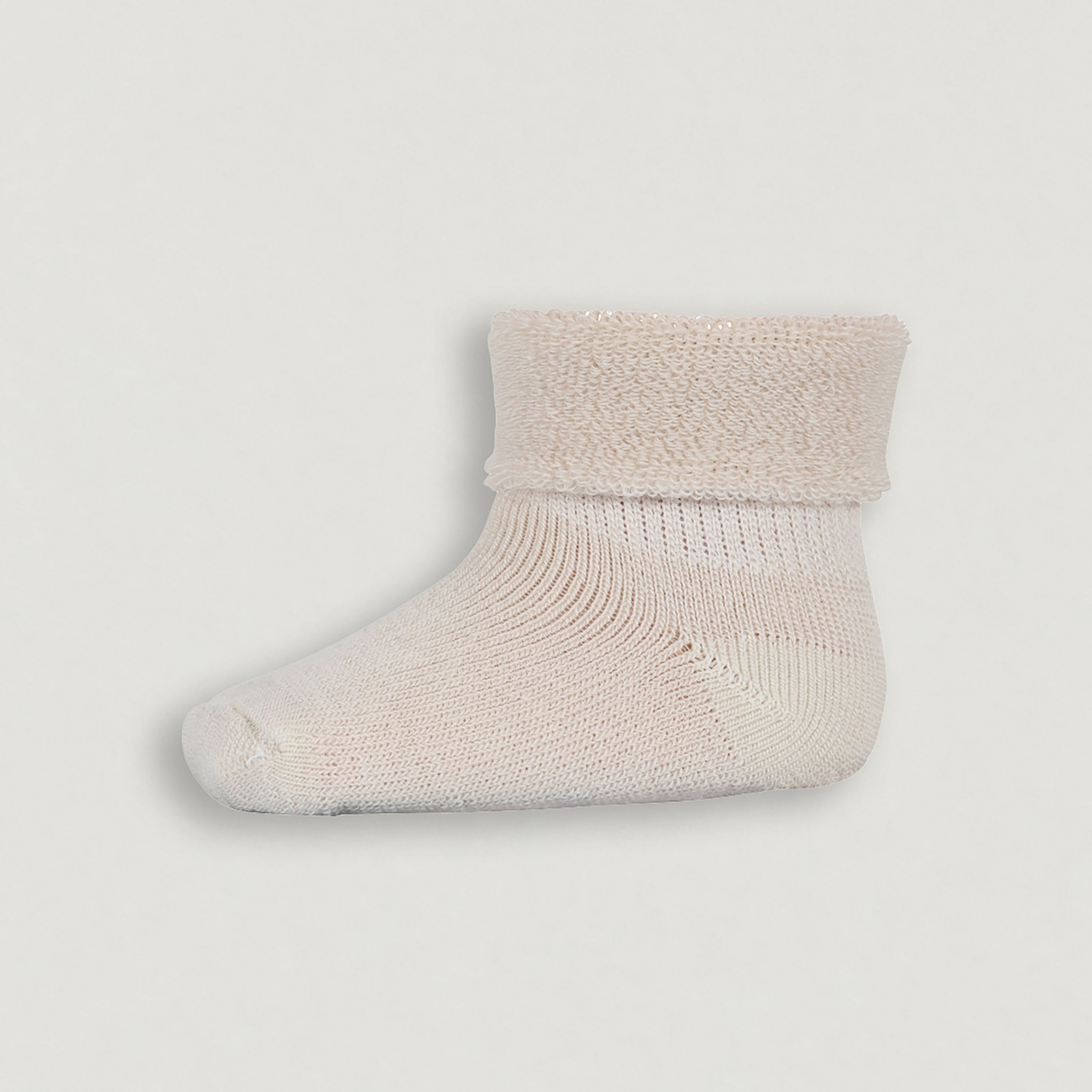 gefütterte Socken aus Wolle von mp Denmark in ecru