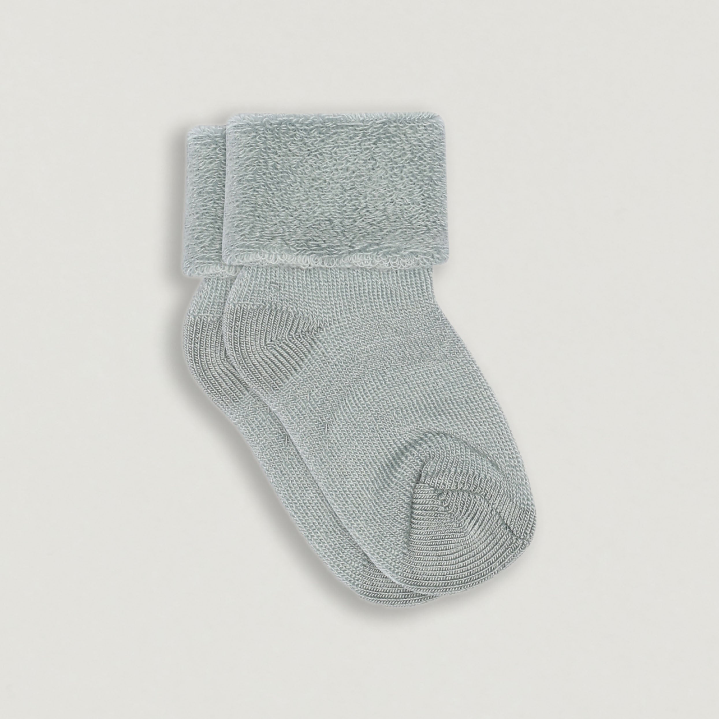 gefütterte Socken aus Wolle von mp Denmark in gray mist