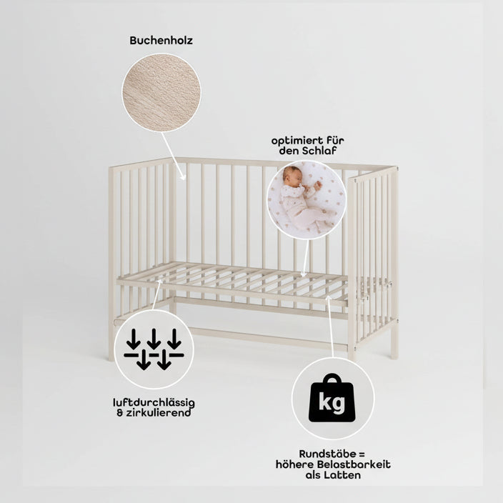 Sämann Beistellbett sahara