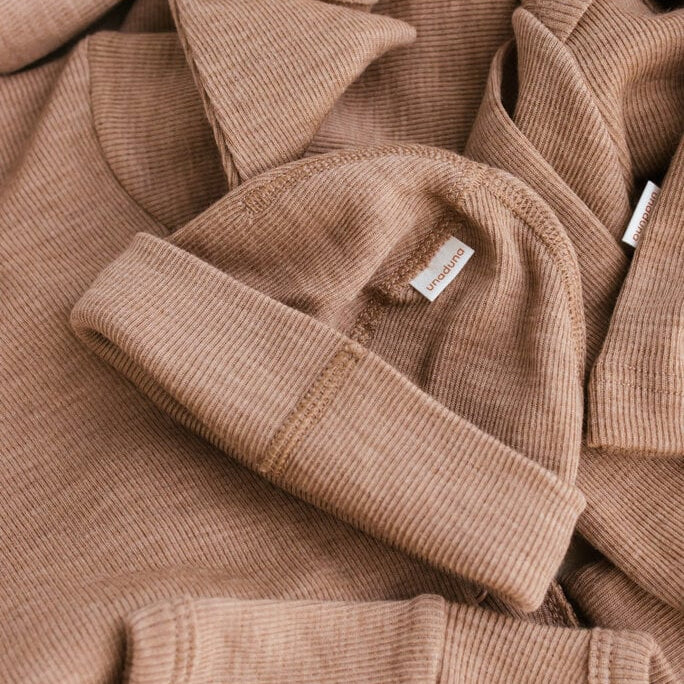 Unaduna Beani Feinripp aus Wolle in Farbe Semla