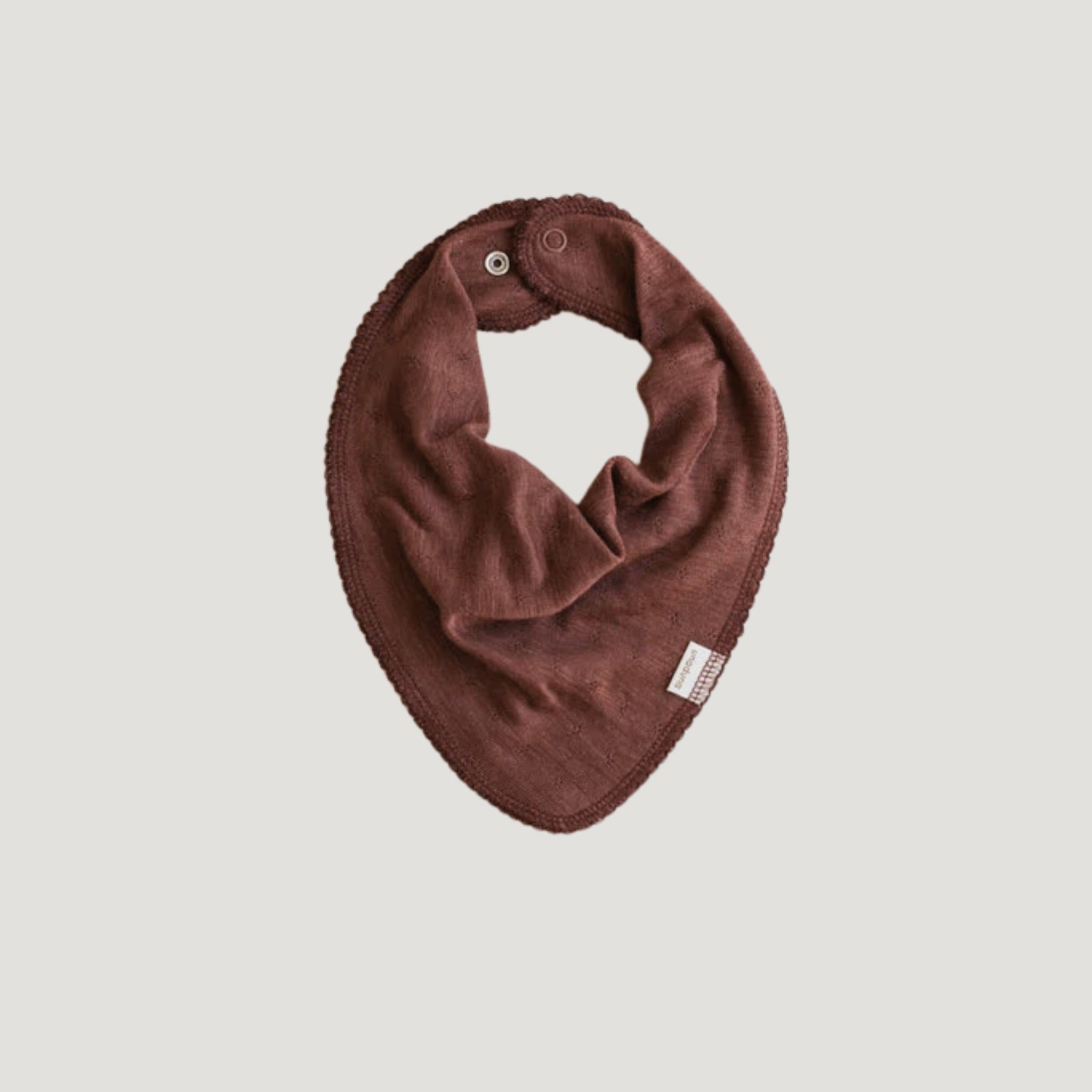 Produktfoto Lätzchen Wolle & Seide Ajour henna-dune