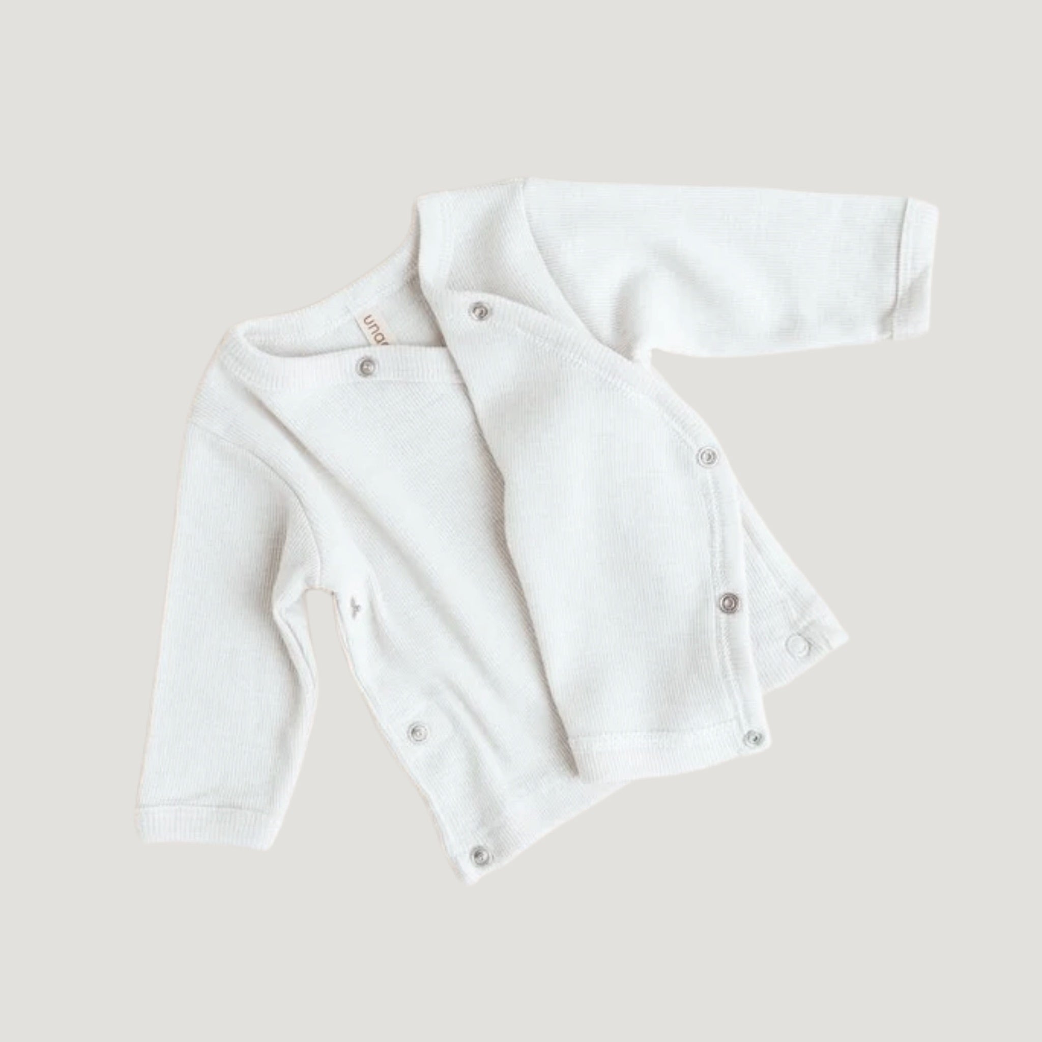 Produktfoto Wickel Cardigan Wolle Feinripp marazin offen