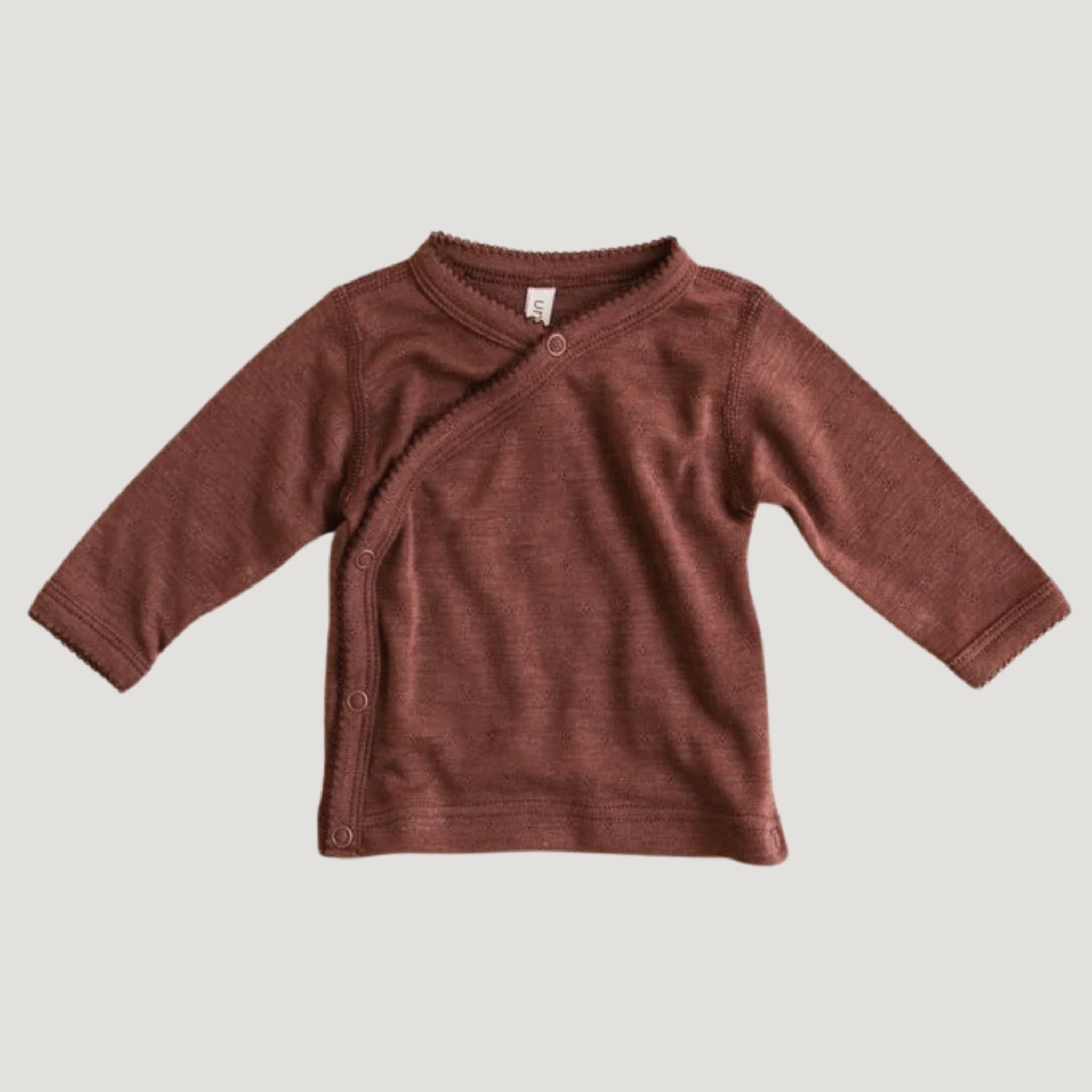 Produktfoto Wickel Cardigan Wolle & Seide Ajour henna-dune