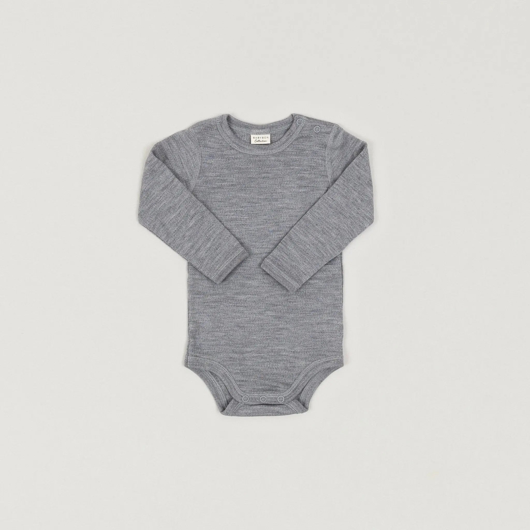 Babybox and Family BabyBox Collection Body aus Wolle & Seide 68/74 light-grey-melange-bbcws #farbe_68/74