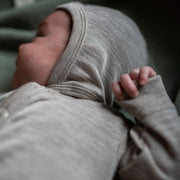 Babybox and Family BabyBox Collection Erstlingshaube aus Wolle & Seide light-grey-melange-bbcws 34cm = NB #farbe_light-grey-melange-bbcws