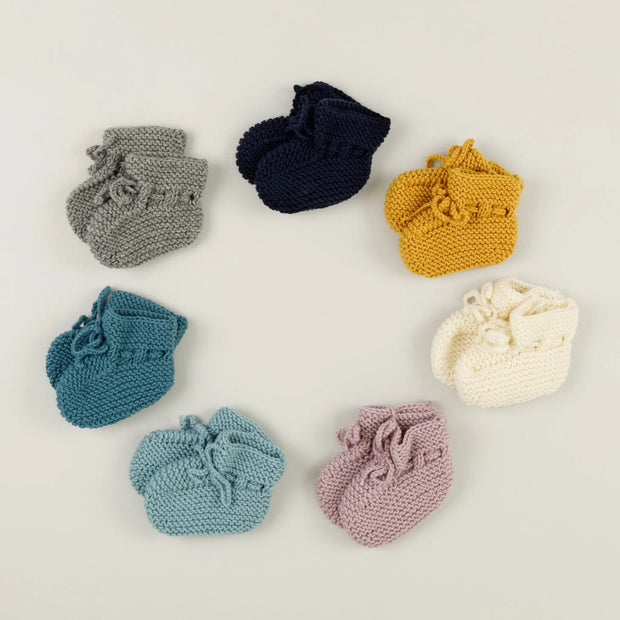 Babybox and Family BabyBox Collection Handmade Strickschuhe aus Wolle - Auslauffarben 56/62 altrosa #farbe_56/62