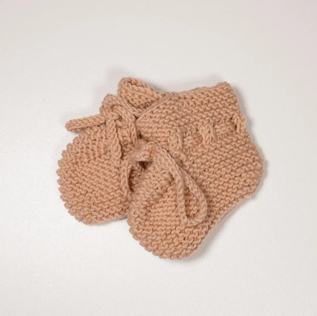 Babybox and Family BabyBox Collection Handmade Strickschuhe aus Wolle - Auslauffarben 56/62 nude-bbh #farbe_56/62