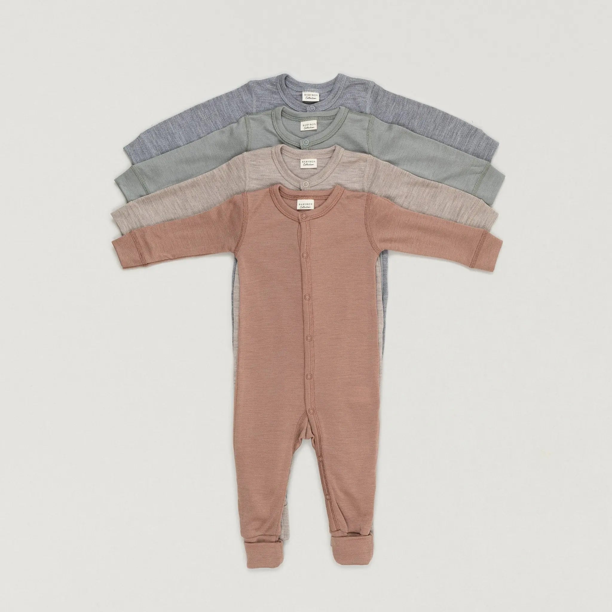Babybox and Family BabyBox Collection Pyjama aus Wolle & Seide light-grey-melange-bbcws 50 #farbe_light-grey-melange-bbcws