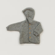 Babybox and Family Engel Kapuzenjacke aus Wollfleece hellgrau 62/68 #farbe_hellgrau