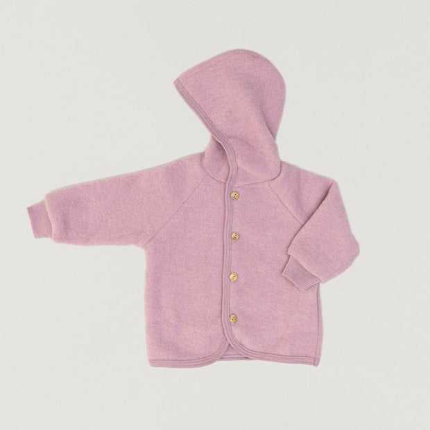 Babybox and Family Engel Kapuzenjacke aus Wollfleece rosewood 74/80 #farbe_rosewood