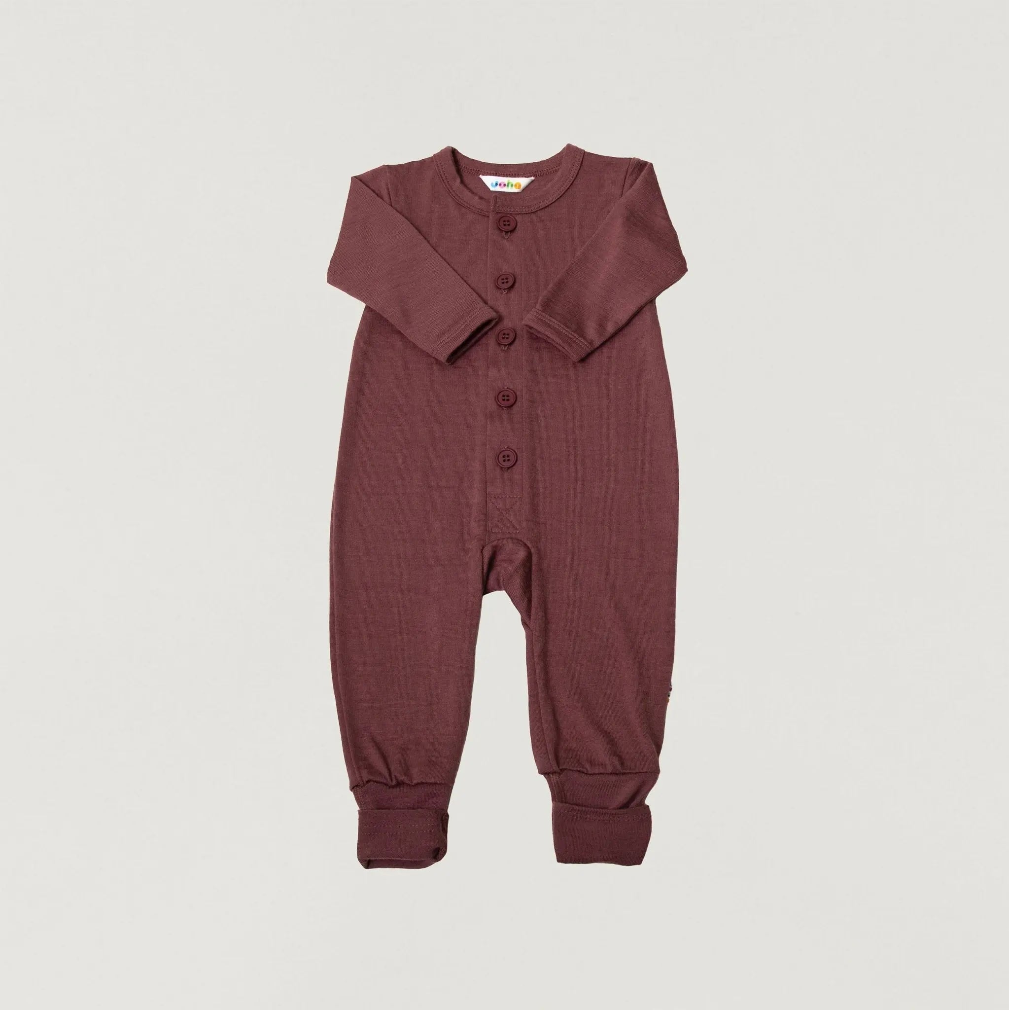 Babybox and Family Joha Pyjama aus Wolle in Herbsttönen 56/62 pflaume-jh #farbe_56/62