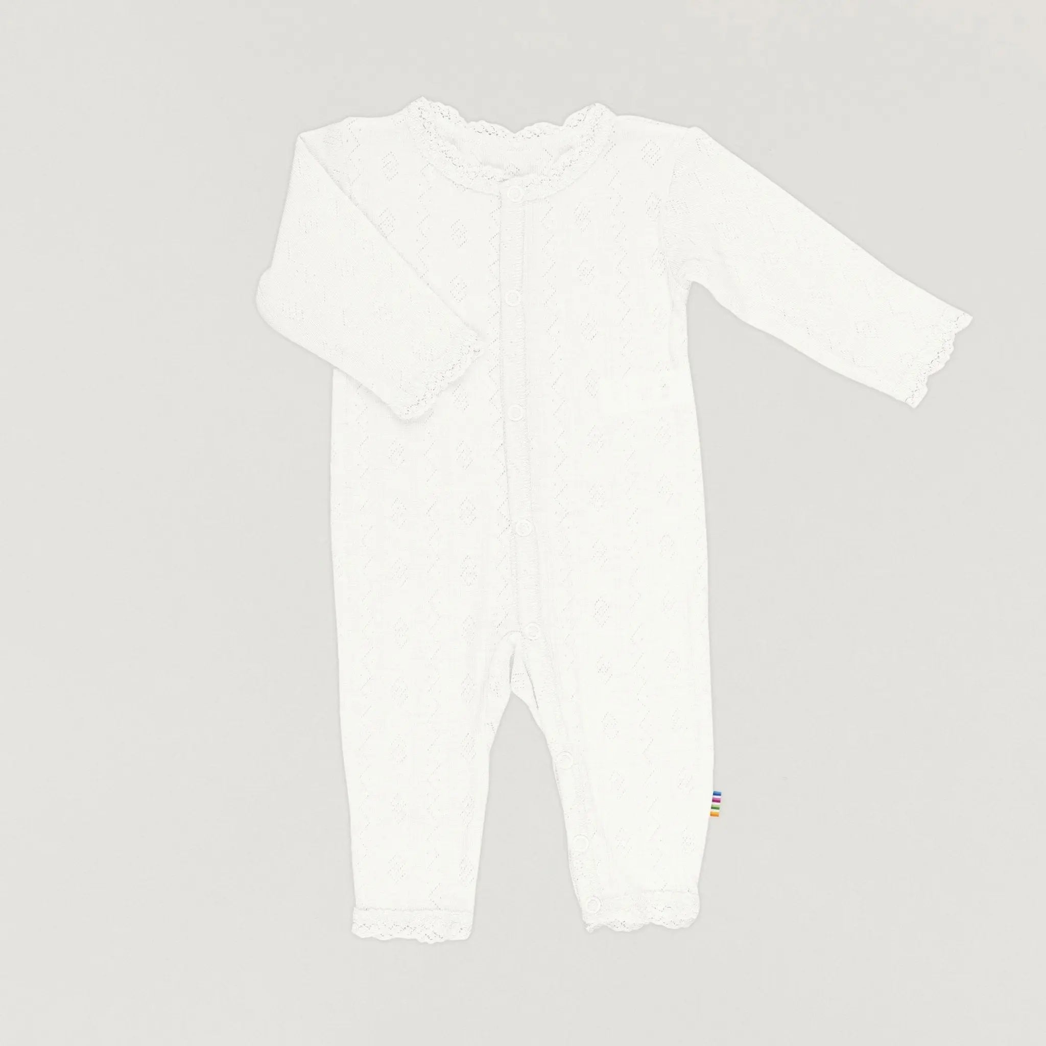 Babybox and Family Joha Pyjama mit Rüschen aus Wolle & Seide 50 creme #farbe_50