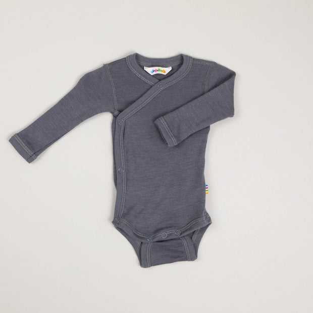 Babybox and Family Joha Wickelbody aus Wolle & Seide stone 40 #farbe_stone