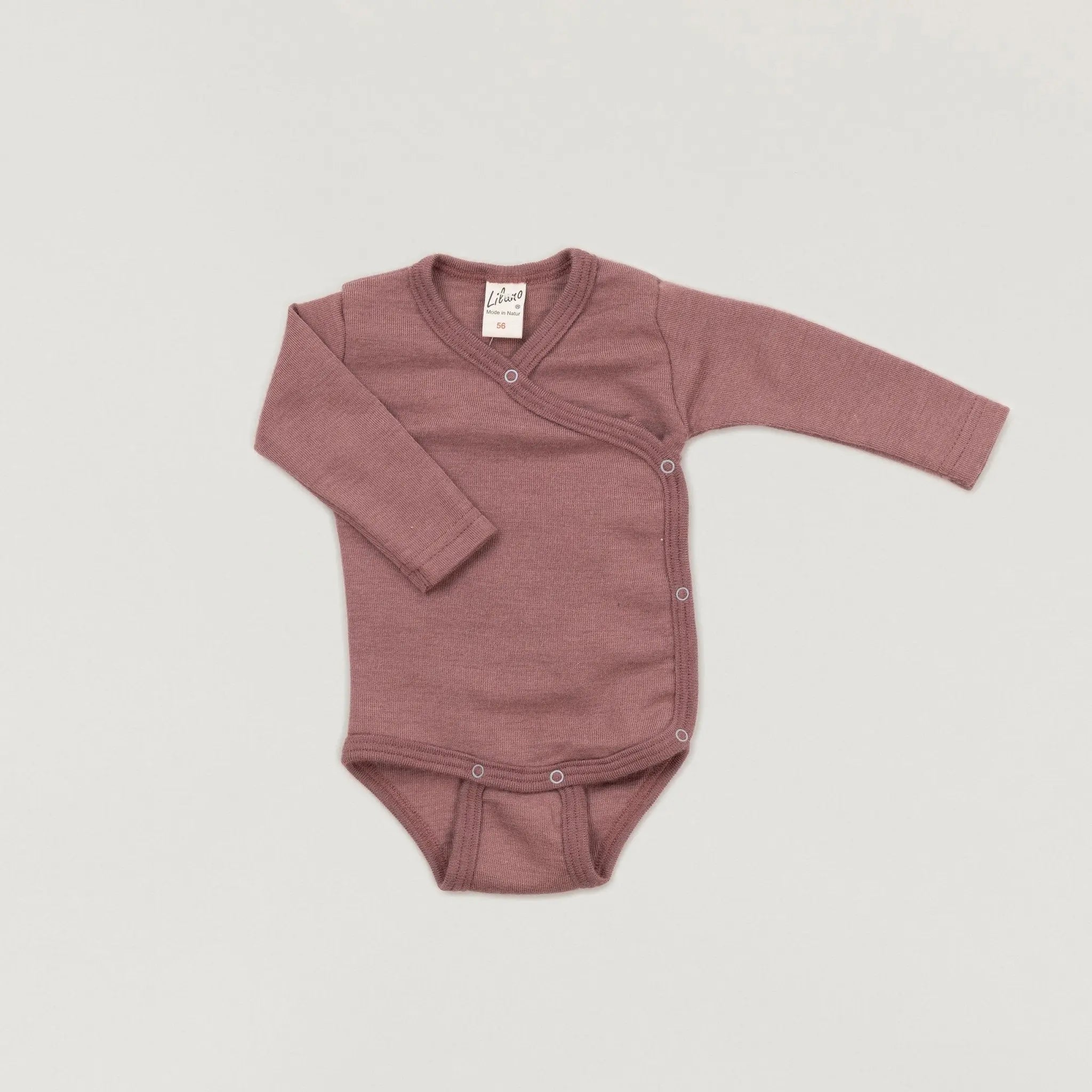 Babybox and Family Lilano Wickelbody aus Wolle & Seide mauve 50 #farbe_mauve