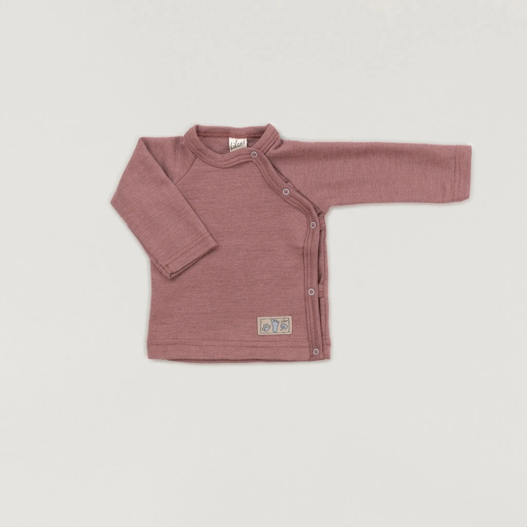 Babybox and Family Lilano Wickelshirt aus Wolle & Seide mauve 50 #farbe_mauve